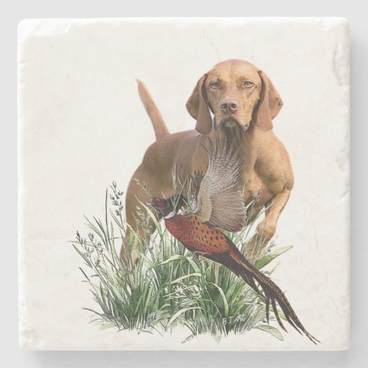 Hongaarse Vizsla Art Stenen Onderzetter (Voorkant)
