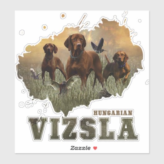 Hongaarse Vizsla Art Sticker (Vel)
