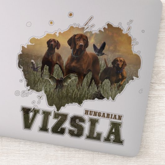 Hongaarse Vizsla Art Sticker (Detail)