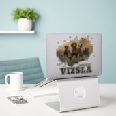 Hongaarse Vizsla Art Sticker (Laptop op bureau)