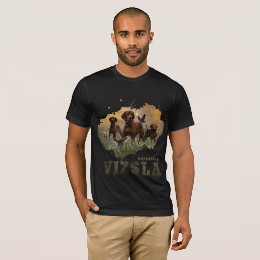 Hongaarse Vizsla Art T-shirt (Voorkant volledig)