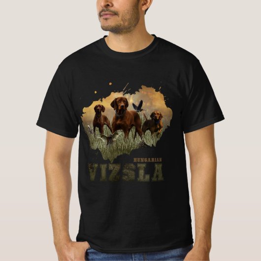 Hongaarse Vizsla Art T-shirt (Voorkant)