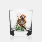 Hongaarse Vizsla Art Whisky Glas (Achterkant)