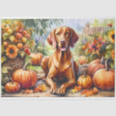 Hongaarse Vizsla Autumn Leaves Decoupage Tissuepapier (Voorkant)