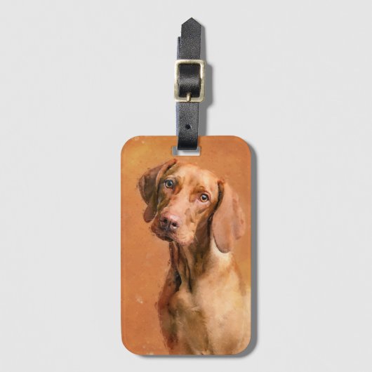 Hongaarse Vizsla Dog Art Painting Bagagelabel (Voorkant (verticaal))
