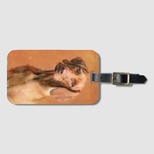 Hongaarse Vizsla Dog Art Painting Bagagelabel (Voorkant (horizontaal))