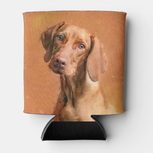 Hongaarse Vizsla Dog Art Painting Blikjeskoeler (Voorkant)