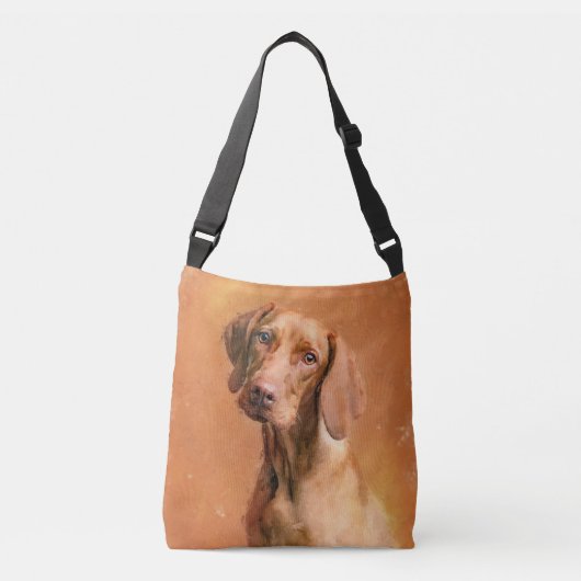 Hongaarse Vizsla Dog Art Painting Crossbody Tas (Voorkant)