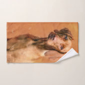 Hongaarse Vizsla Dog Art Painting Handdoek (Handdoek)