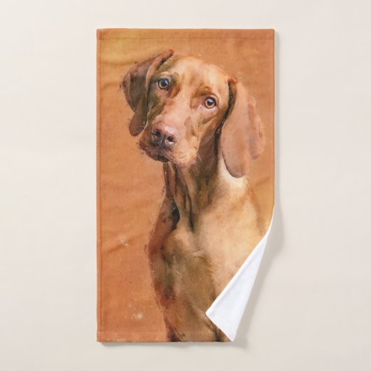 Hongaarse Vizsla Dog Art Painting Handdoek (Handdoek)
