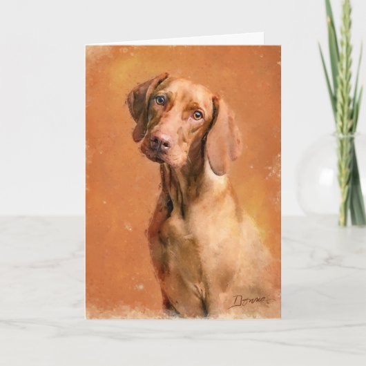 Hongaarse Vizsla Dog Art Painting Kaart (Voorkant)