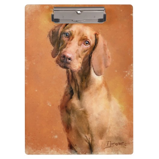 Hongaarse Vizsla Dog Art Painting Klembord (Voorkant)
