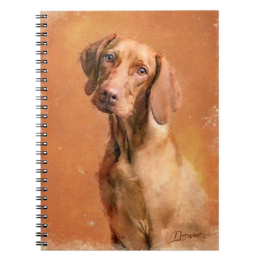 Hongaarse Vizsla Dog Art Painting Notitieboek (Voorkant)
