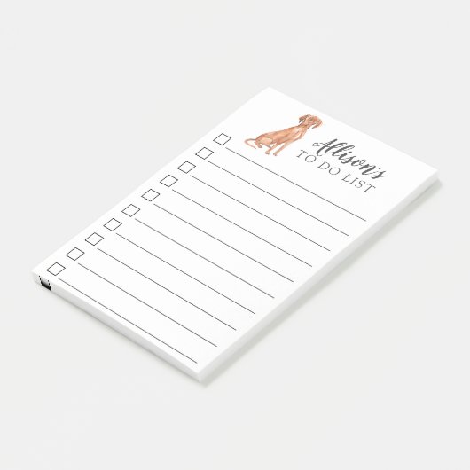 Hongaarse Vizsla Dog, gepersonaliseerd om lijst te Post-it® Notes (Schuin)