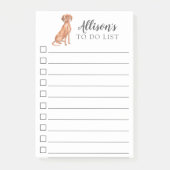 Hongaarse Vizsla Dog, gepersonaliseerd om lijst te Post-it® Notes (Voorkant)