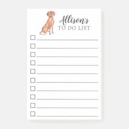Hongaarse Vizsla Dog, gepersonaliseerd om lijst te Post-it® Notes (Voorkant)