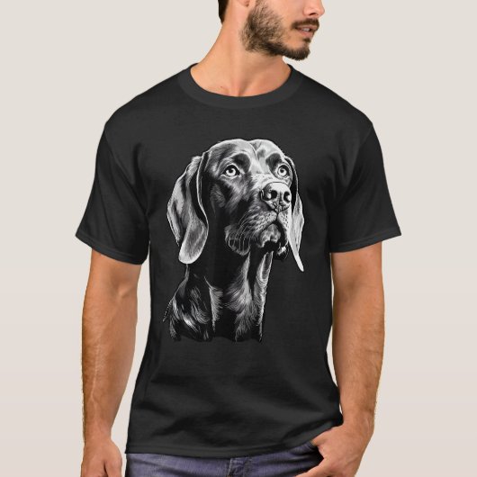 Hongaarse Vizsla Dog Love artwork T-shirt (Voorkant)