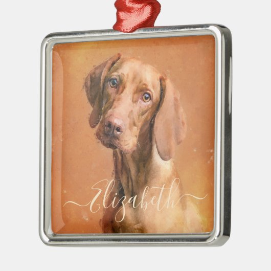 Hongaarse Vizsla Dog Metalen Ornament (Links)