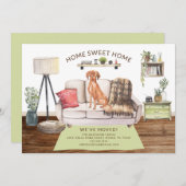 Hongaarse Vizsla Dog Moving Announge Kaart (Voorkant / Achterkant)