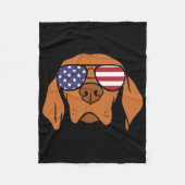 Hongaarse Vizsla Hond 4 juli Fleece Deken (Voorkant)