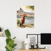 Hongaarse Vizsla - Hond Art Print (Thuiskantoor)