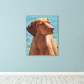 Hongaarse Vizsla-hond Canvas Afdruk (Insitu (Houten vloer))