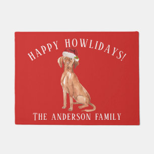 Hongaarse Vizsla Hond Kerstmis Deurmat