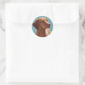 Hongaarse Vizsla-hond Ronde Sticker (Tas)