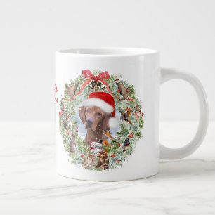Hongaarse Vizsla kerstkrans Grote Koffiekop