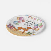 Hongaarse Vizsla Kleurrijke Pastel Gelukkige Verja Papieren Bordje (Gekanteld)