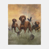 Hongaarse Vizsla Kunst    Fleece Deken (Voorkant)