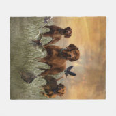 Hongaarse Vizsla Kunst    Fleece Deken (Voorkant (Horizontaal))