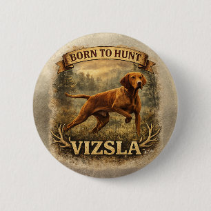 Hongaarse Vizsla Kunst    Ronde Button 5,7 Cm