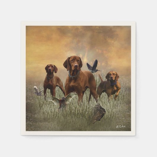 Hongaarse Vizsla Kunst Servet (Voorkant)