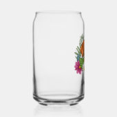 Hongaarse Vizsla met kleurrijke bloemen en naam Blikvorm Glas (Rechts)