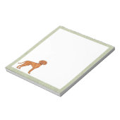 Hongaarse Vizsla Pointer Hond Mooie Cartoon Hond Notitieblok (Linkerzijde)