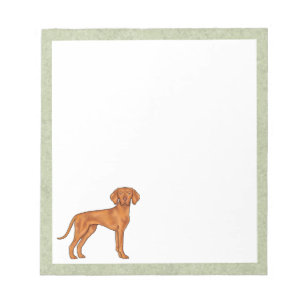 Hongaarse Vizsla Pointer Hond Mooie Cartoon Hond Notitieblok