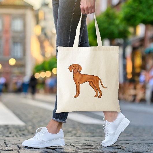 Hongaarse Vizsla Pointer Hond Schattige Cartoon Ho Tote Bag