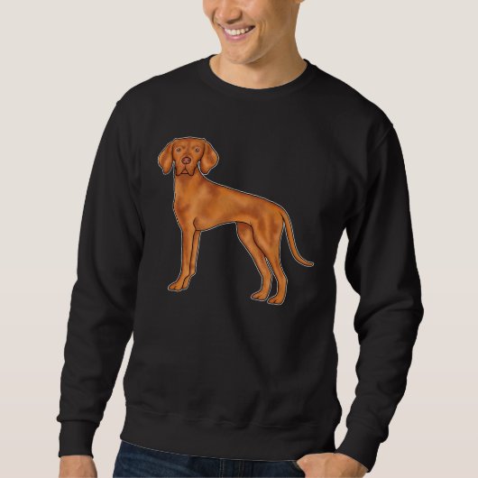 Hongaarse Vizsla Pointer Honden Cartoon Illustrati Trui (Voorkant)