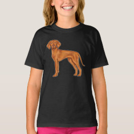 Hongaarse Vizsla Pointer Rood Bruin Cartoon Hond T-shirt