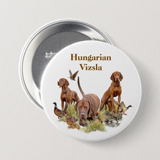 Hongaarse Vizsla Ronde Button 7,6 Cm (Voorkant /achterkant)