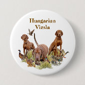 Hongaarse Vizsla Ronde Button 7,6 Cm (Voorkant)
