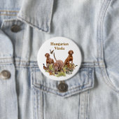 Hongaarse Vizsla Ronde Button 7,6 Cm (In situ)