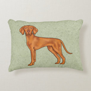 Hongaarse Vizsla Schattige Cartoon Pointer Hond Gr Accent Kussen