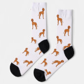 Hongaarse Vizsla Schattige Cartoon Pointer Hondenp Sokken (Links)