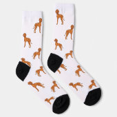 Hongaarse Vizsla Schattige Cartoon Pointer Hondenp Sokken (Rechts)