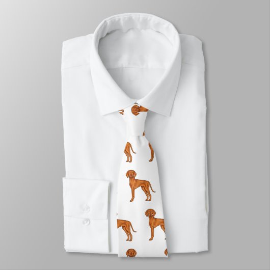 Hongaarse Vizsla Schattige Cartoon Pointer Hondenp Stropdas (Gebonden)