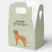Hongaarse Vizsla Schattige Pointer Hond Met Tekst  Bedankdoosjes (Geopend)