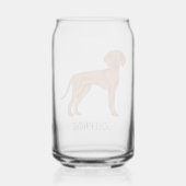 Hongaarse Vizsla Schattige Pointerhond Met Aangepa Blikvorm Glas (Achterkant)