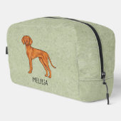 Hongaarse Vizsla Schattige Pointerhond Met Naam Gr Toilettasje (Rechterhoek)